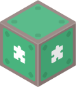 Isometric Abstract Platformer Green Puzzle Box